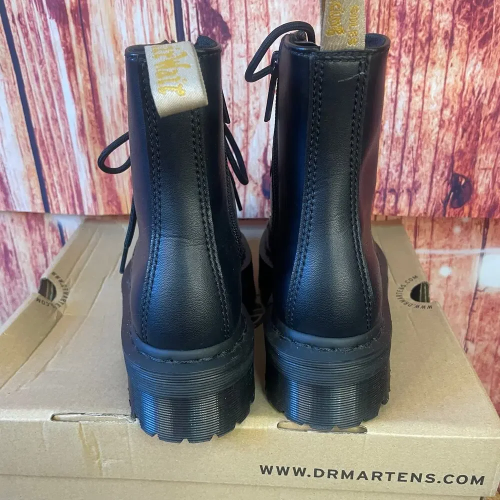 Dr. Martens Vegan Jadon II Mono Boots Black Junior Size US 4 EU 36 UK 3 EUC